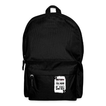 blague cool vêtements femmes déclaration geek blanc afro - Sac à dos - noir - Devant