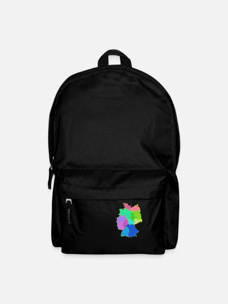 Bundesländer Deutschland Karte - Rucksack - Schwarz