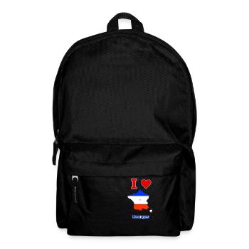 Carte du drapeau de la France avec la ville de Bourges - Sac à dos - noir - Devant