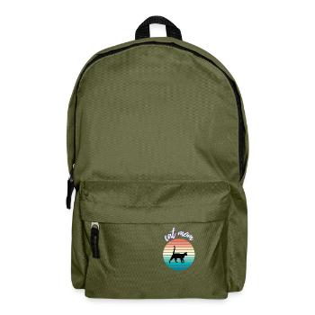 Cat Mom - Backpack - olive green - Front