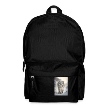 Schneeleopard - Rucksack - Schwarz - Vorne