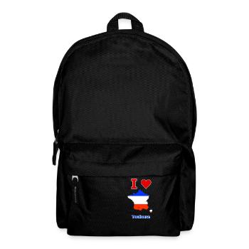 Frankreichkarte Flagge mit der Stadt Toulouse - Rucksack - Schwarz - Vorne