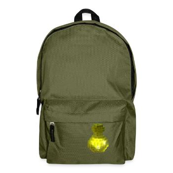 Gelbes sonniges T-Shirt Gothic Hexentrank Flasche - Rucksack - Olivgrün - Vorne