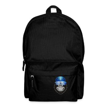 Gorilla with goggles and helmet - Backpack - black - Front