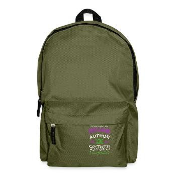 rédacteur blague auteur livre geek littéraire - Sac à dos - vert olive - Devant