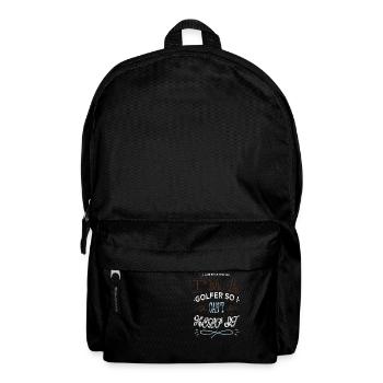 present gift idea golfclock golfing funnygolfgift - Backpack - black - Front