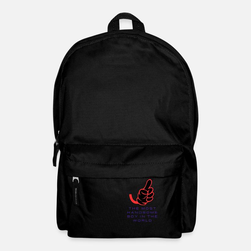 This is what the most handsome boy in the world looks like - Backpack - black