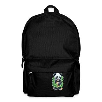 Panda Bär ißt Bambus - Rucksack - Schwarz - Vorne