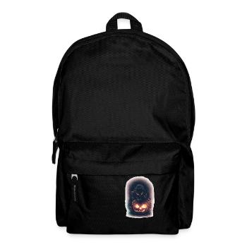 Halloween - Gruselige Katze im Kürbislicht - Rucksack - Schwarz - Vorne