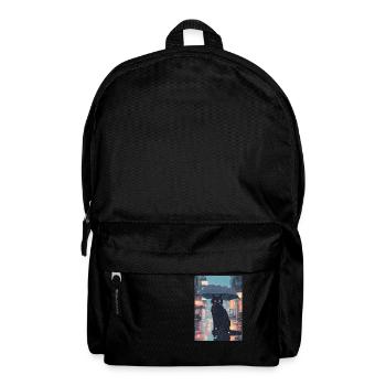 Cute Grumpy Black Cat - Backpack - black - Front