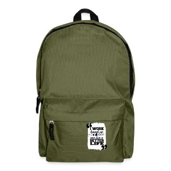 funny bday car baseballshirt happy - Rucksack - Olivgrün - Vorne