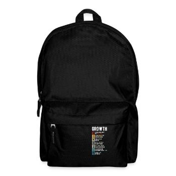 Growth Mindset Definition - Motivational Quote Ins - Rucksack - Schwarz - Vorne