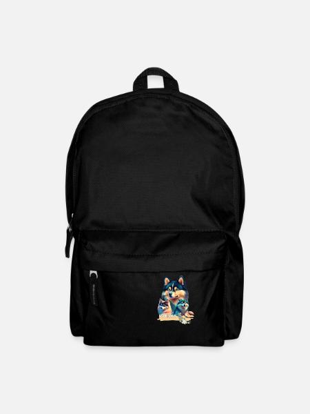 Pomsky Motivauf Bekleidung und Accessoires - Rucksack - Schwarz
