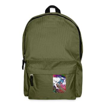 Schwimmsport Kunst #swimmer #sport - Rucksack - Olivgrün - Vorne