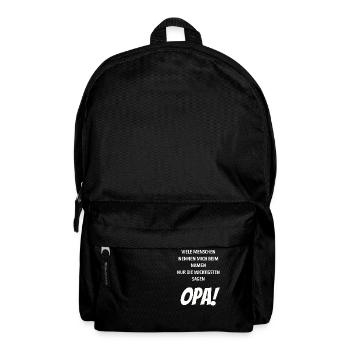 Die wichtigsten sagen Opa I Enkelkinder Geschenk - Rucksack - Schwarz - Vorne