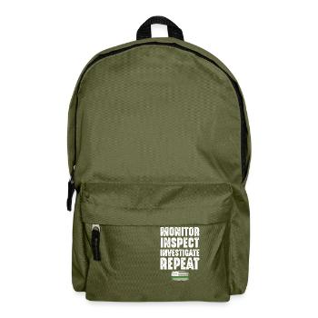 Monitor Inspect Investigate Repeat Border Patrol - Rucksack - Olivgrün - Vorne