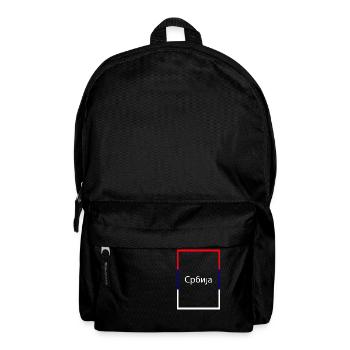 Serbia Србија, Statement lettering with flag - Backpack - black - Front