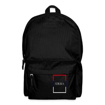 Serbia Serbia, Statement lettering with flag - Backpack - black - Front