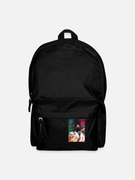 Mountainbiker Sport Kunst - Rucksack - Schwarz