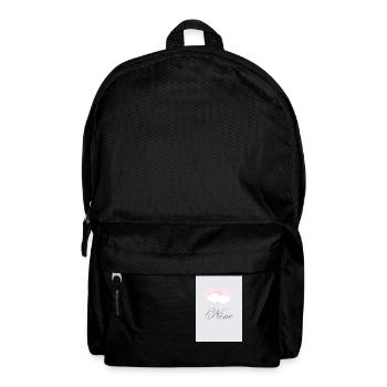 Cloud Nine Grey and Pink with Fluffy Clouds - Backpack - black - Front