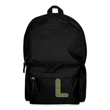 Colorful Heart L Design – Unique & Stylish! - Backpack - black - Front