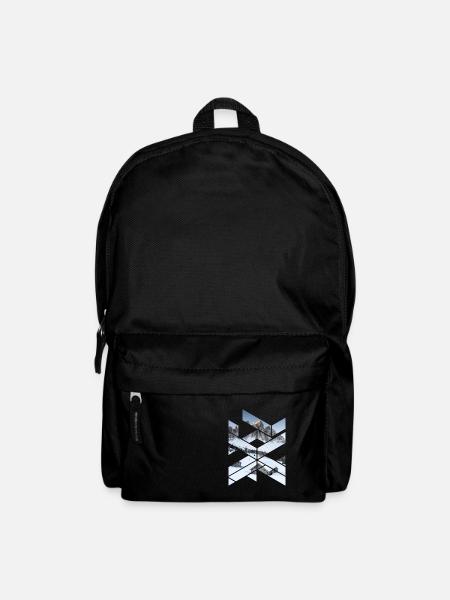 Geisler Dolomites Geometic form Winter landscape - Backpack - black