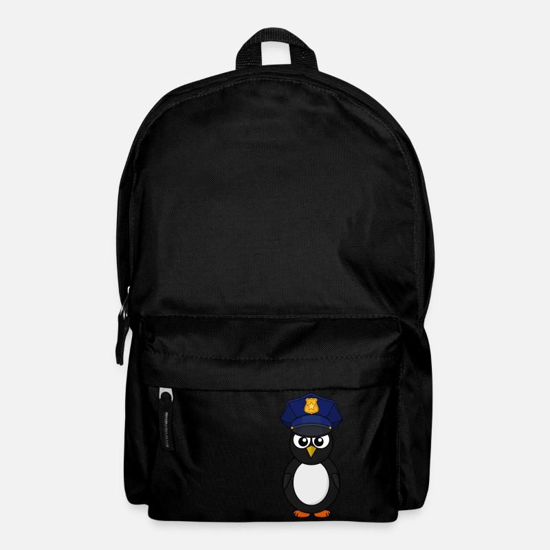 Pipi Pinguin Polizei - Orange - Rucksack - Schwarz
