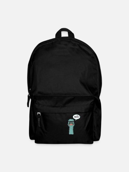 Strauß Brille NÖ! lustig Geschenk Vogel Nerd - Rucksack - Schwarz