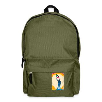 Palästina-Flagge Lebt Materie P7 - Rucksack - Olivgrün - Vorne
