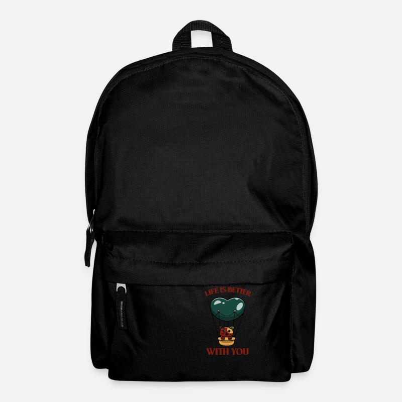 Hot Air Balloon Cat - Backpack - black