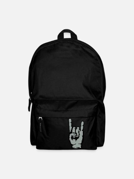 Handzeichen Heavy Metal Logo - Rucksack - Schwarz