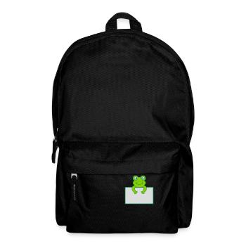 Text present frog shield - Backpack - black - Front