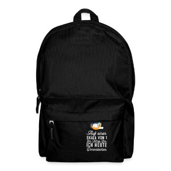auf Skala von 1 bis müde bin ich heute Dröööschen - Rucksack - Schwarz - Vorne