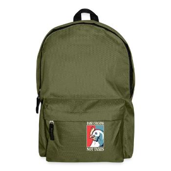 Libertarian Raise Chickens Not Taxes Ranch - Backpack - olive green - Front