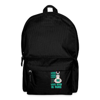 Lebe Liebe Lache & Lass Mich In Ruhe Lama - Rucksack - Schwarz - Vorne