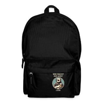 Wie macht der Bär - Rucksack - Schwarz - Vorne