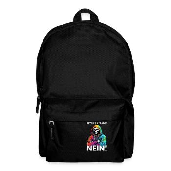 Bevor du fragst NEIN Lustiger Spruch - Rucksack - Schwarz - Vorne