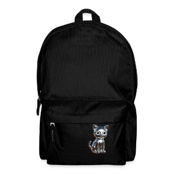 Metallic Chrom Elegance - Rucksack - Schwarz - Vorne