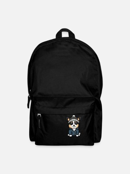 Australischer Schäferhund Cartoon - Rucksack - Schwarz