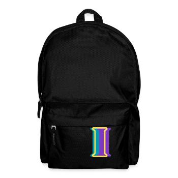 Lettre i multicolore - Sac à dos - noir - Devant