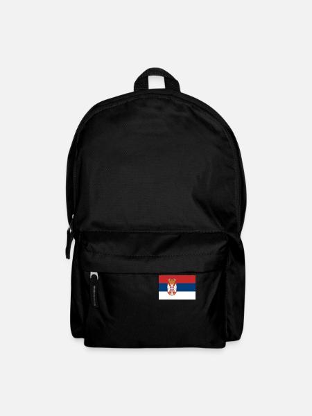 Serbien Srbija serbische Flagge Geschenkidee - Rucksack - Schwarz