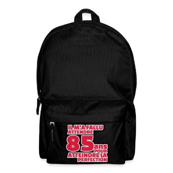 il m'a fallu 85 ans pour atteindre la perfection - Sac à dos - noir - Devant
