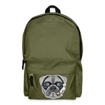 Pug Intelectual - Sac à dos - vert olive - Devant