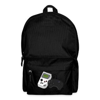 gamer playsation video games game boy geek controller - Backpack - black - Front