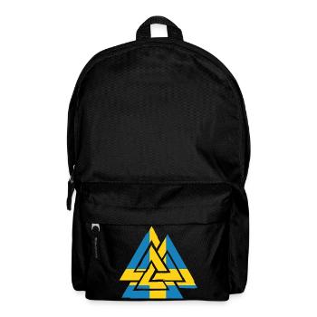 Schwedische Flagge mit Valknut, Symbol von Odin - Rucksack - Schwarz - Vorne