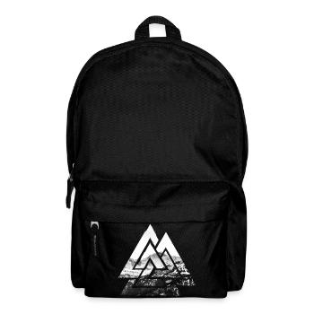 Valknut, Symbol von Odin - Mit Gebirge - Rucksack - Schwarz - Vorne