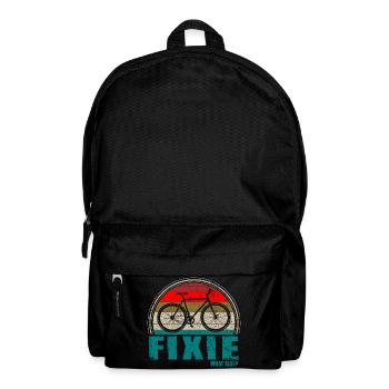 Fixie Bike Biker Geschenk - Rucksack - Schwarz - Vorne