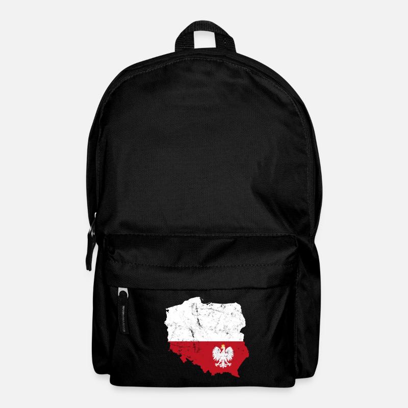 Poland Polish flag eagle Polska gift - Backpack - black