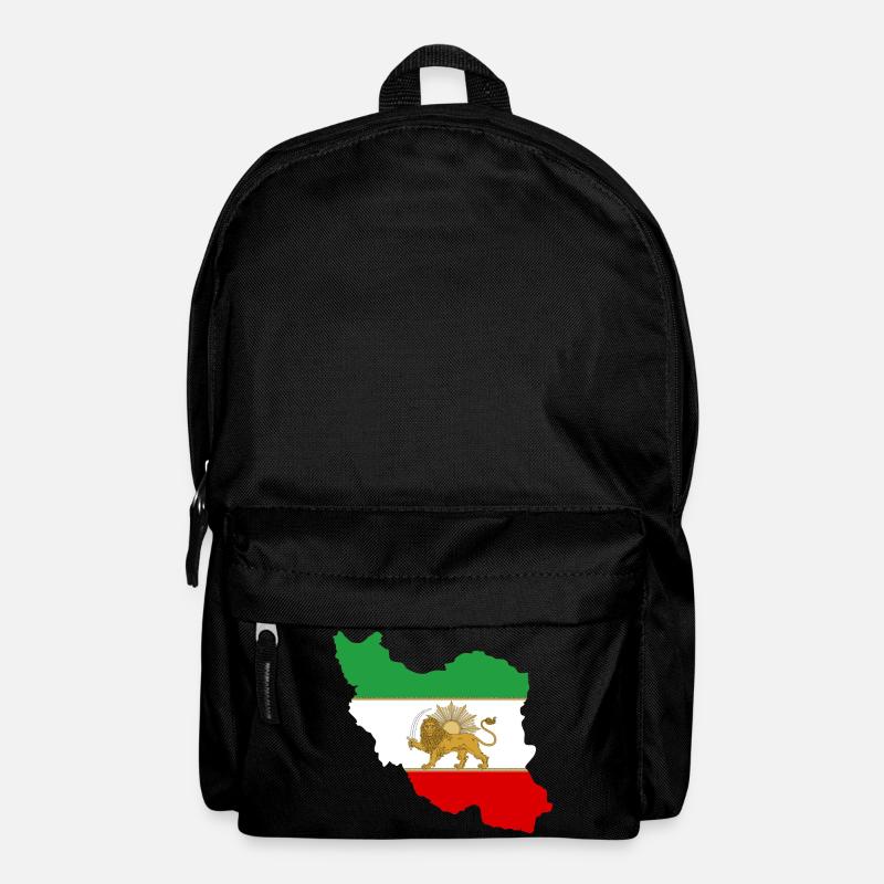 Iranische Flagge Löwe und Sonne - شیر خورشید پرچم - Rucksack - Schwarz