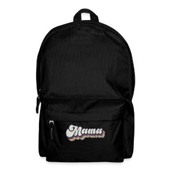 Maman rétro vintage - Sac à dos - noir - Devant